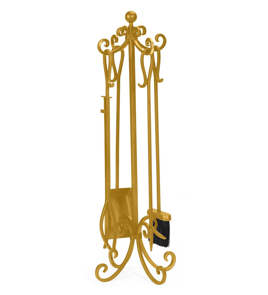 Gold-Crest Fireplace Tool Set - Gold | Walmart (US)