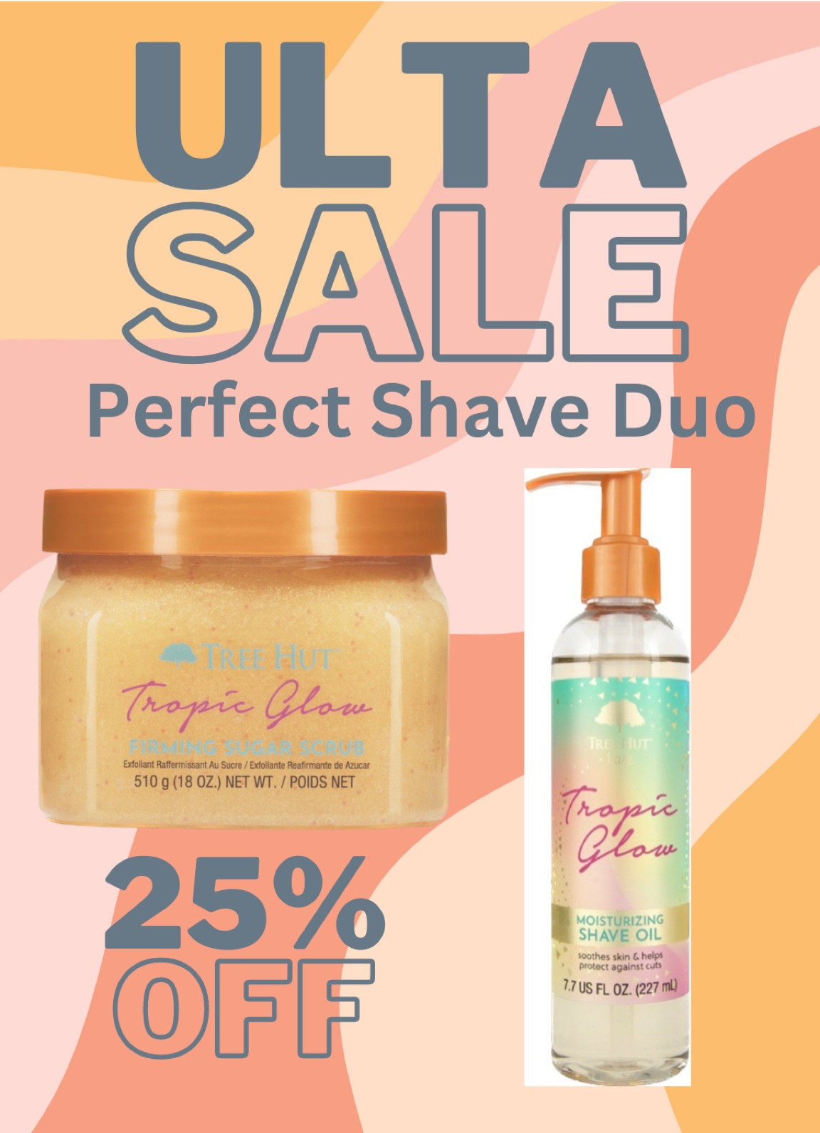 The perfect shaving duo for a close shave! 🏝️ Ulta is having their fall stock up sale and all Tree Hut products are 25% off!
Body scrub, body oil, Ulta beauty, skincare, body care, shave oil, on sale beauty, exfoliate, leg exfoliating, sugar scrub.

#LTKfindsunder50 #LTKbeauty #LTKsalealert