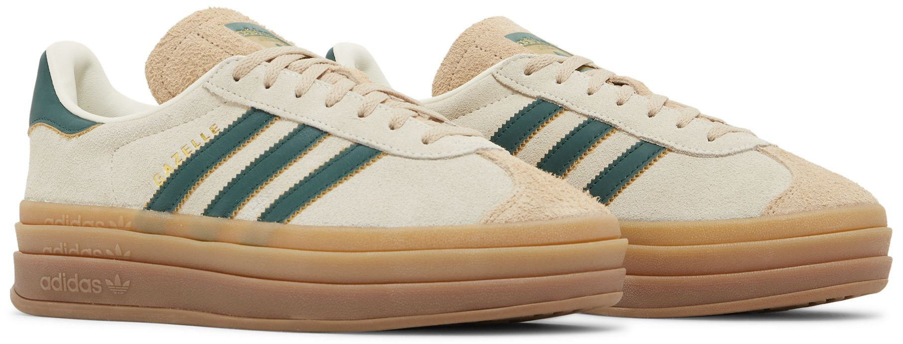 Wmns Gazelle Bold 'Cream Collegiate Green' | GOAT