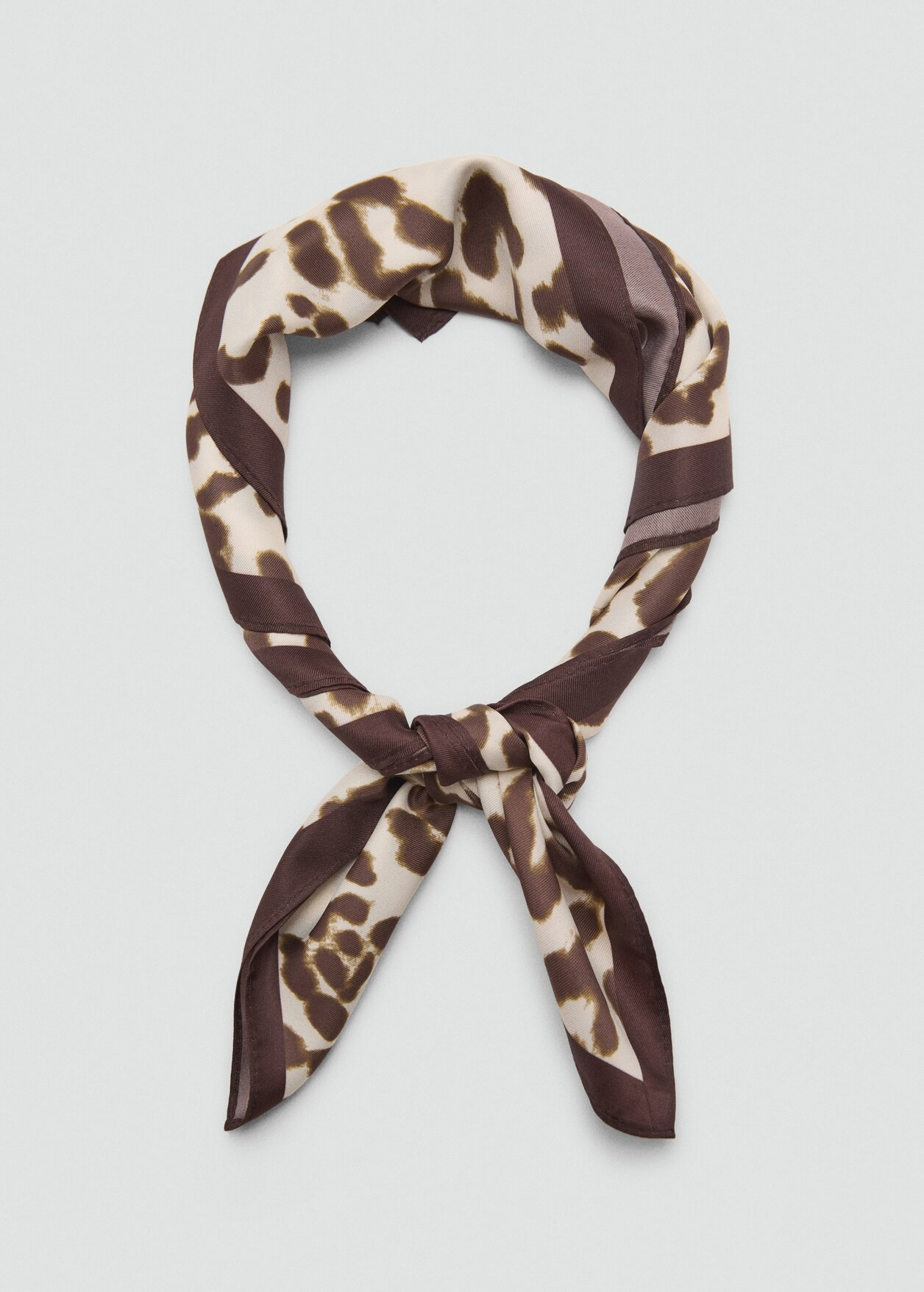 Leopard-print satin scarf - Women | MANGO USA | Mango (US/MX/AU)