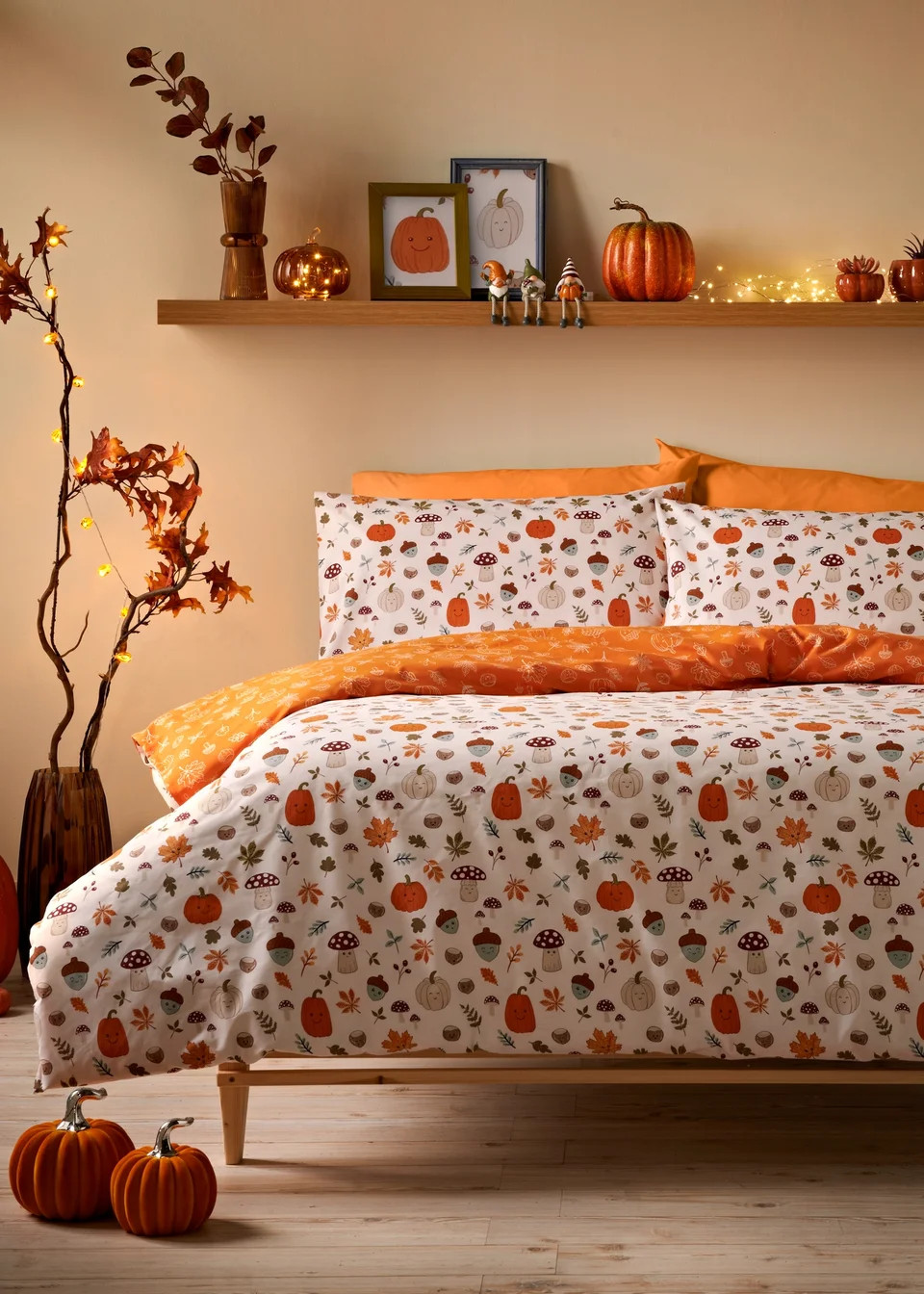 Orange Pumpkin Duvet Set | Matalan (UK)