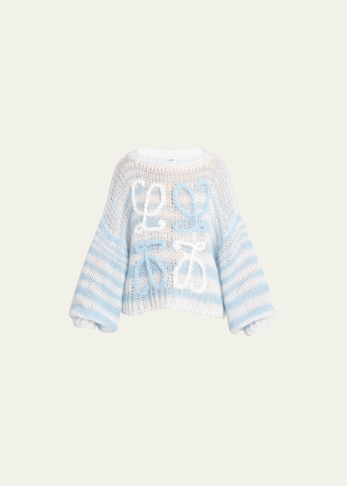 Striped Anagram Knit Sweater | Bergdorf Goodman