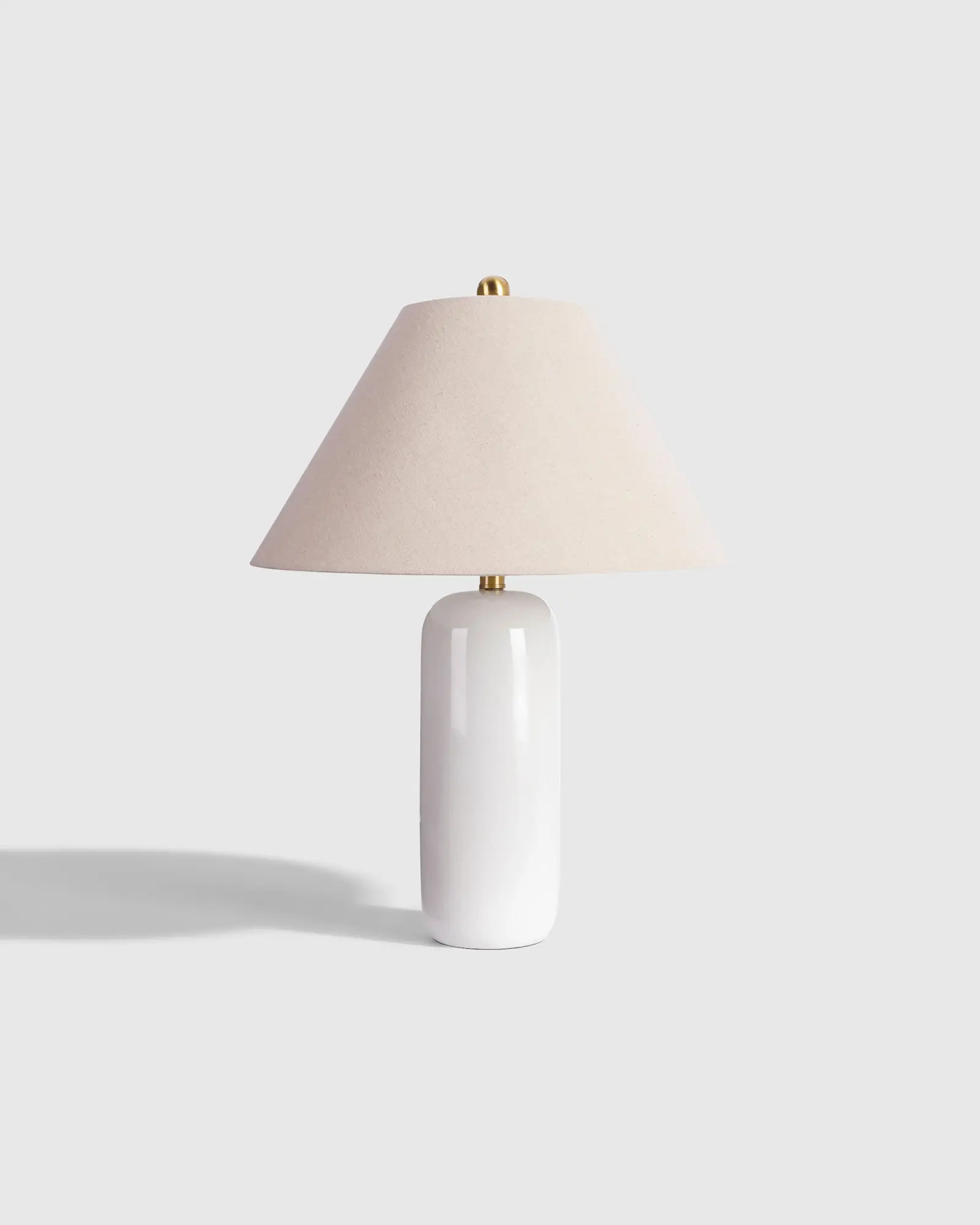 Glossy Cylindrical Ceramic Table Lamp | Quince