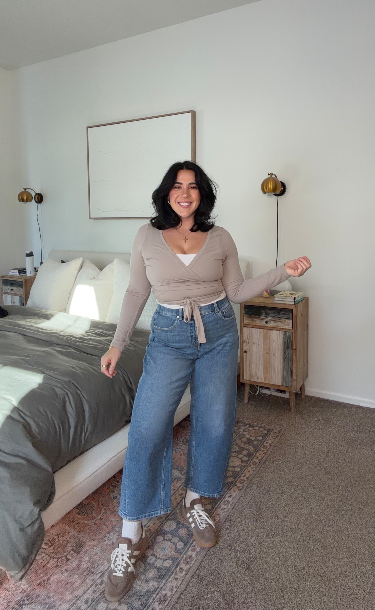 The best barrel jeans in this wash. They’re stretchy and comfy and smoothing. Size 10/L regular length and I’m 5’5. Code Ninaxspanx 

#LTKMidsize #LTKgrwm #LTKmomlife