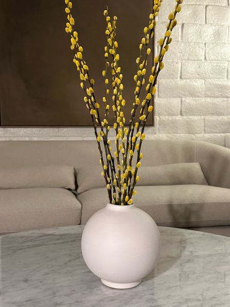 Round ceramic vase for my natural yellow willows! 

#LTKfindsunder100 #LTKfindsunder50 #LTKhome