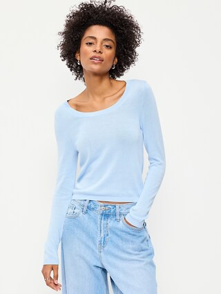 Fitted Scoop-Neck Jersey Sweater | Old Navy (US)