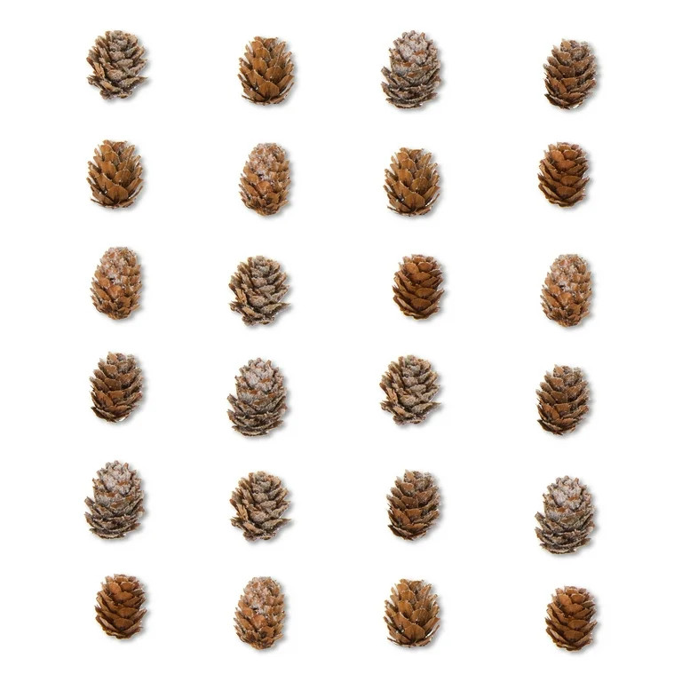 Brown Mini Pinecone Christmas Ornaments, 24 Count, by Holiday Time | Walmart (US)