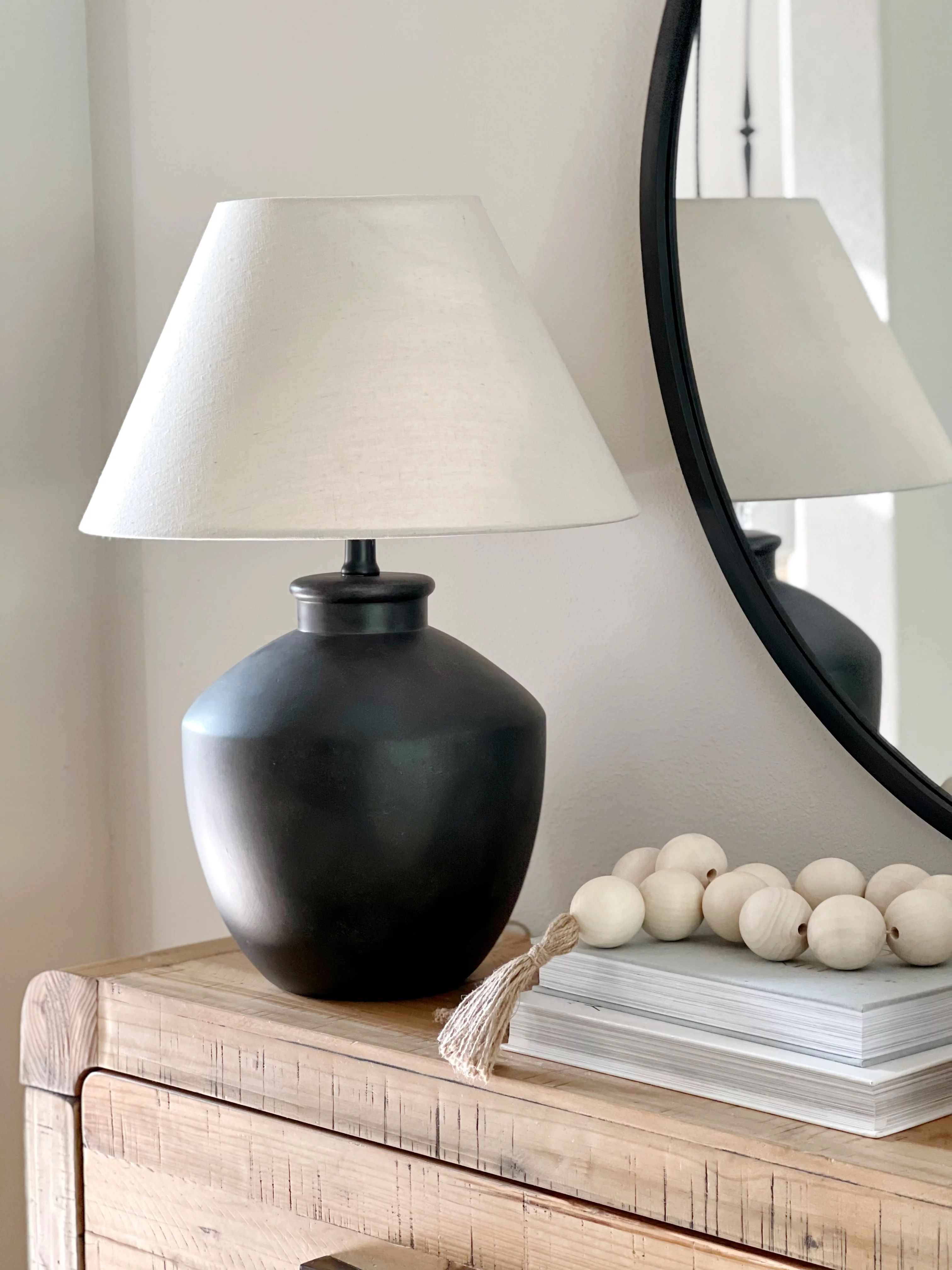 My Texas House 22" Urn Table Lamp, Distressed Texture, Black Finish - Walmart.com | Walmart (US)