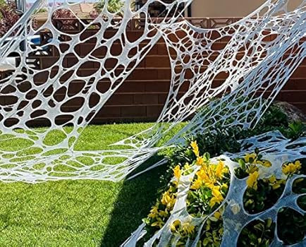DAZONGE Giant Spider Web Halloween Decorations Indoor / Outdoor, Gauze Halloween Spider Web Decor... | Amazon (US)