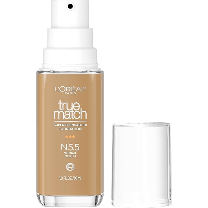 L'Oreal Paris True Match Super-Blendable Foundation, Medium Coverage Liquid Foundation Makeup, N5... | Amazon (US)