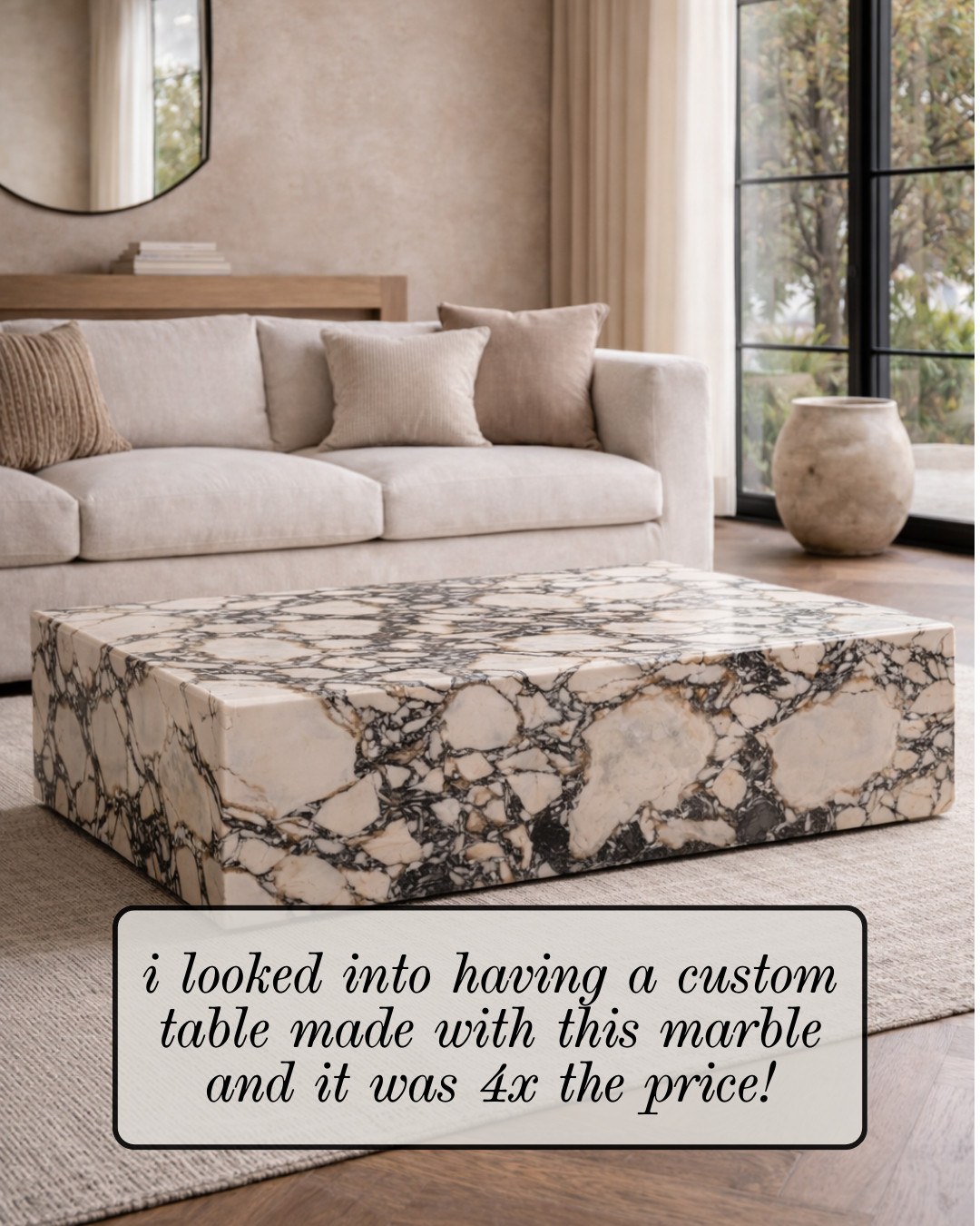 Must Have — MARBLE COFFEE TABLE! I looked into having a CUSTOM MARBLE TABLE made in this exact stone and it was 4x the price. This one gives you that bold, STATEMENT MARBLE look with dramatic veining and a solid, sculptural feel — without the custom markup. It completely elevates a living room and instantly makes the space feel designer.

#Amazon #TheHillaryStyle #AmazonHome #MarbleCoffeeTable #DesignerLookForLess #LuxuryForLess #LivingRoomInspo #StatementPiece #NeutralHome #HighEndStyle 

 #LTKU #LTKOver40 #LTKHome