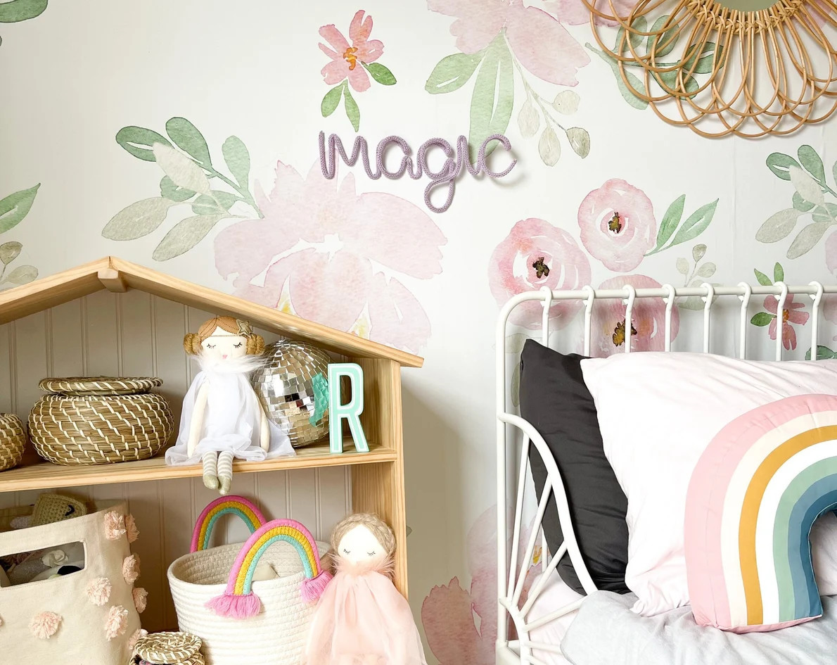 Custom Knitted Wire Sign, Whimsical Kids Decor, Princess Girl Room Decor, Fairytale Kids Wall Art... | Etsy (US)