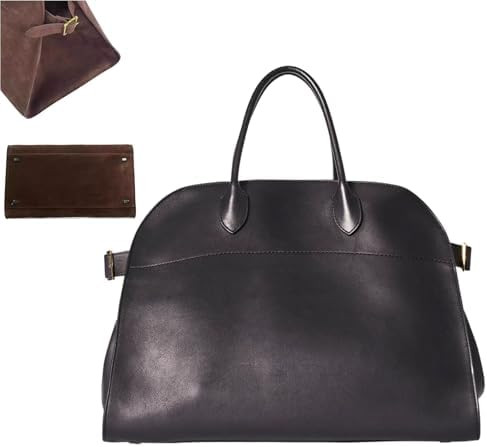 Row Soft Leather Bag, The 2025 Leather Tote Bags for Women Retro Top-handle Bag Trendy Work Luxur... | Amazon (US)