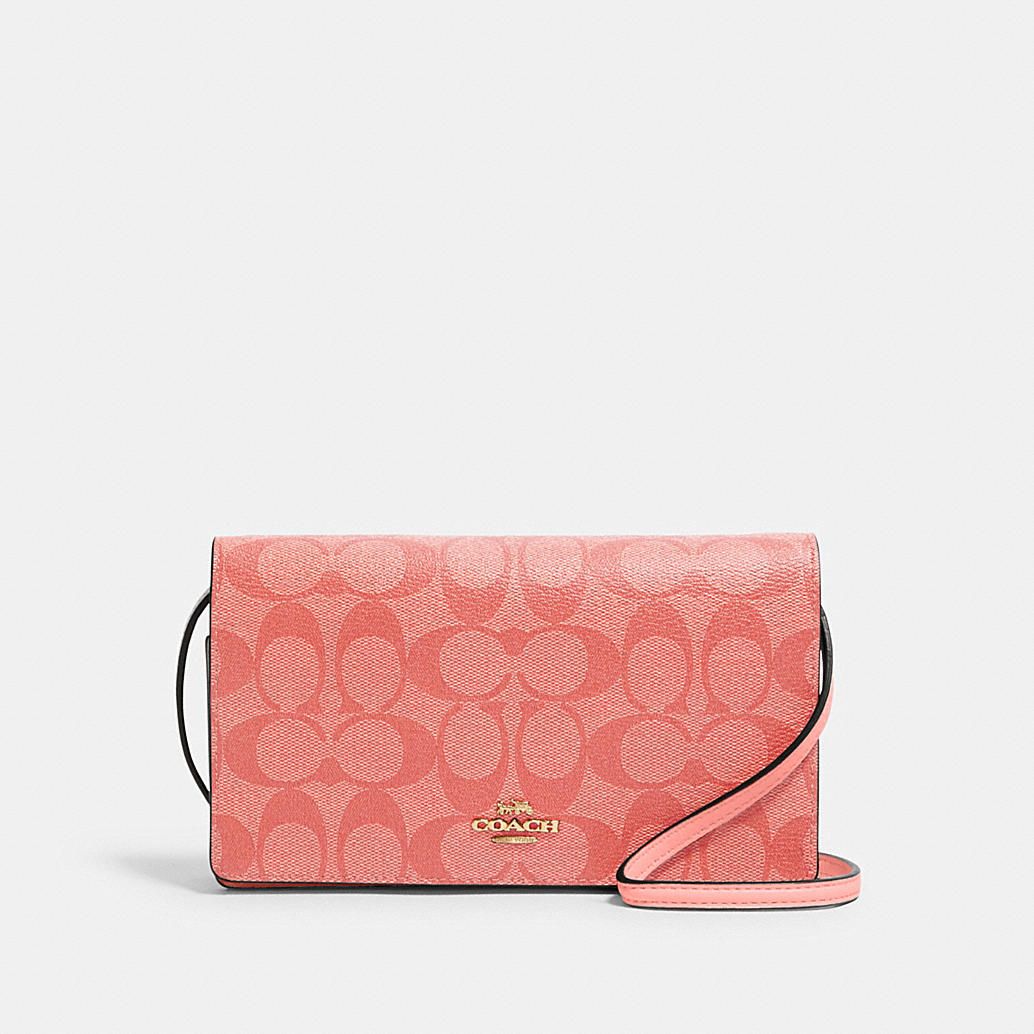 Anna Foldover Crossbody Clutch in Signature Canvas | Coach Outlet