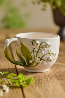Flower of the Month Stoneware Mug | Anthropologie (US)