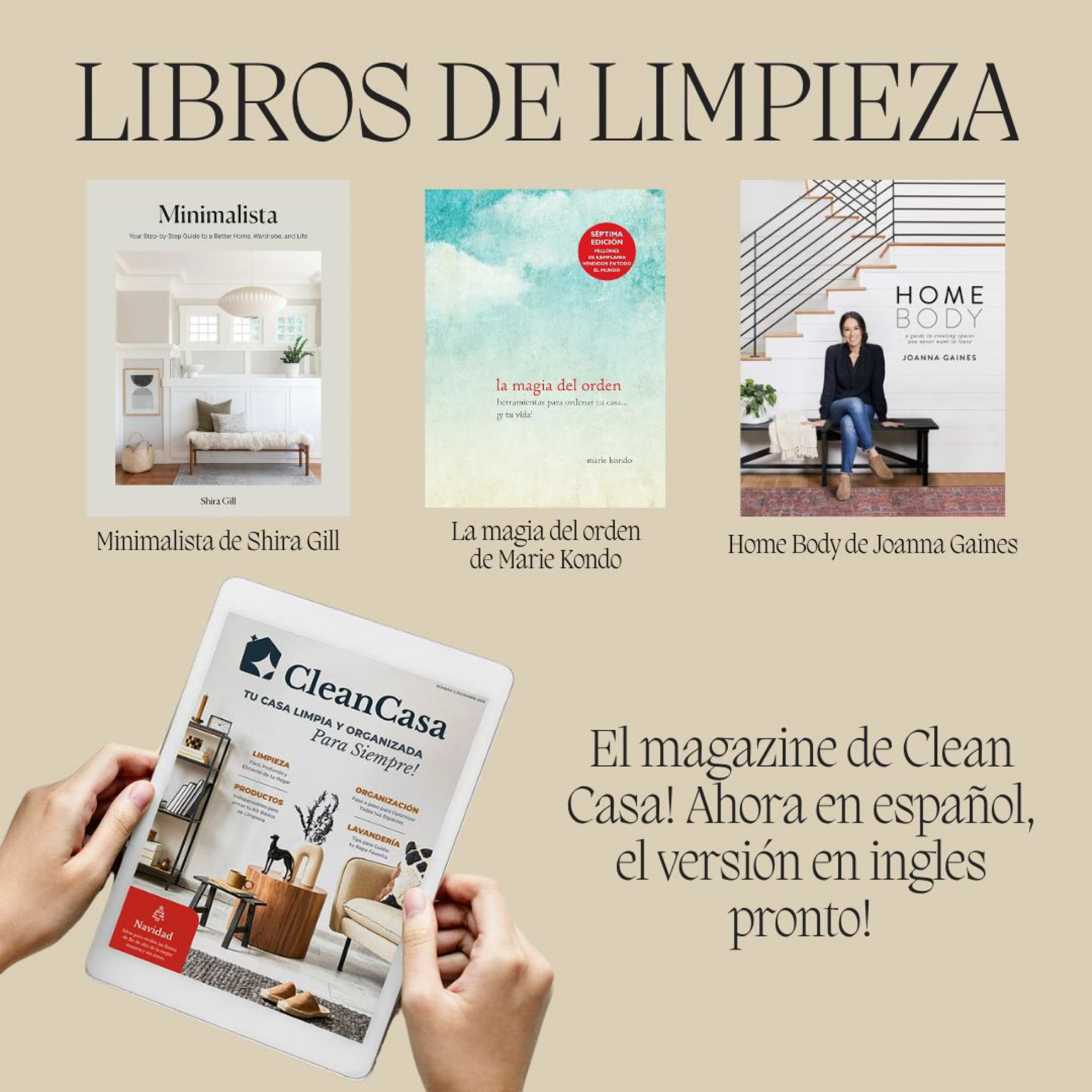 ¿Tenías ganas de leer un buen libro de limpieza con muchos consejos y trucos sobre cómo limpiar tu casa de forma limpia y organizada? ¡Aquí están cuatro de mis favoritos! Incluyendo el primer revista Clean Casa. ¡Escriba este enlace en su navegador para comprar ahora!

https://www.cleancasatv.com/tienda/p/revista-cleancasa

#LTKHome #LTKFindsUnder50 #LTKItBag