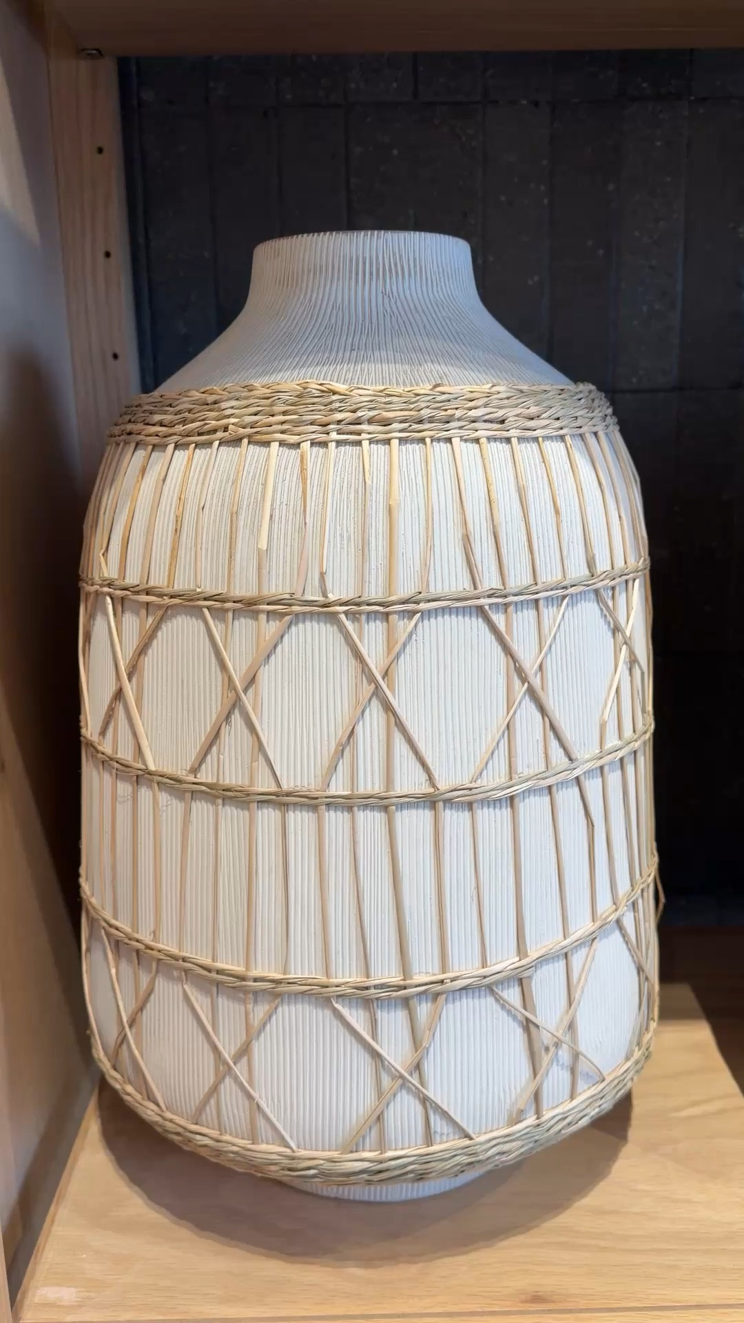 A beautiful textured accent for a styled shelf or console! 😍 The Brisbane Ceramic Vase from Crate & Barrel blends hand-carved earthenware with woven seagrass for a look that feels organic and coastal. 🌊 The soft sandy glaze keeps it neutral while the natural weave adds depth and interest. 🤍 Shown here in the 18” size, and it also comes in a smaller size. A lovely piece for displaying fresh stems or simply styled on its own. 🙌🏻 Linked this and more vase options! #CrateAndBarrel #NeutralDecor #HomeDecor

#LTKSaleAlert #LTKHome