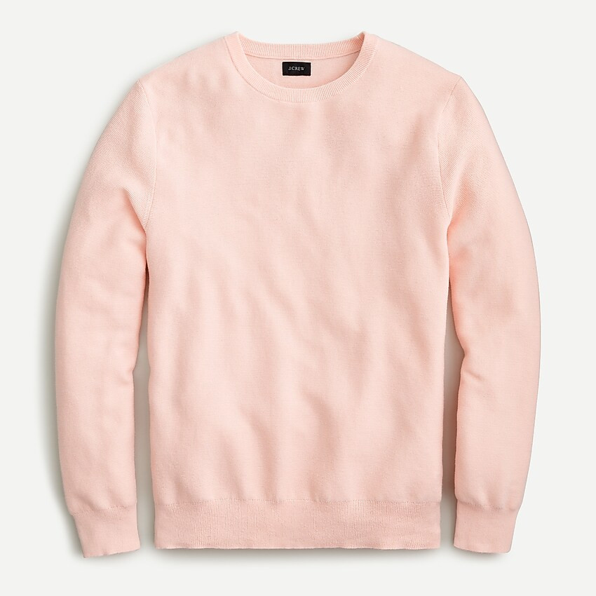 Cotton crewneck sweater in garter stitch | J. Crew US