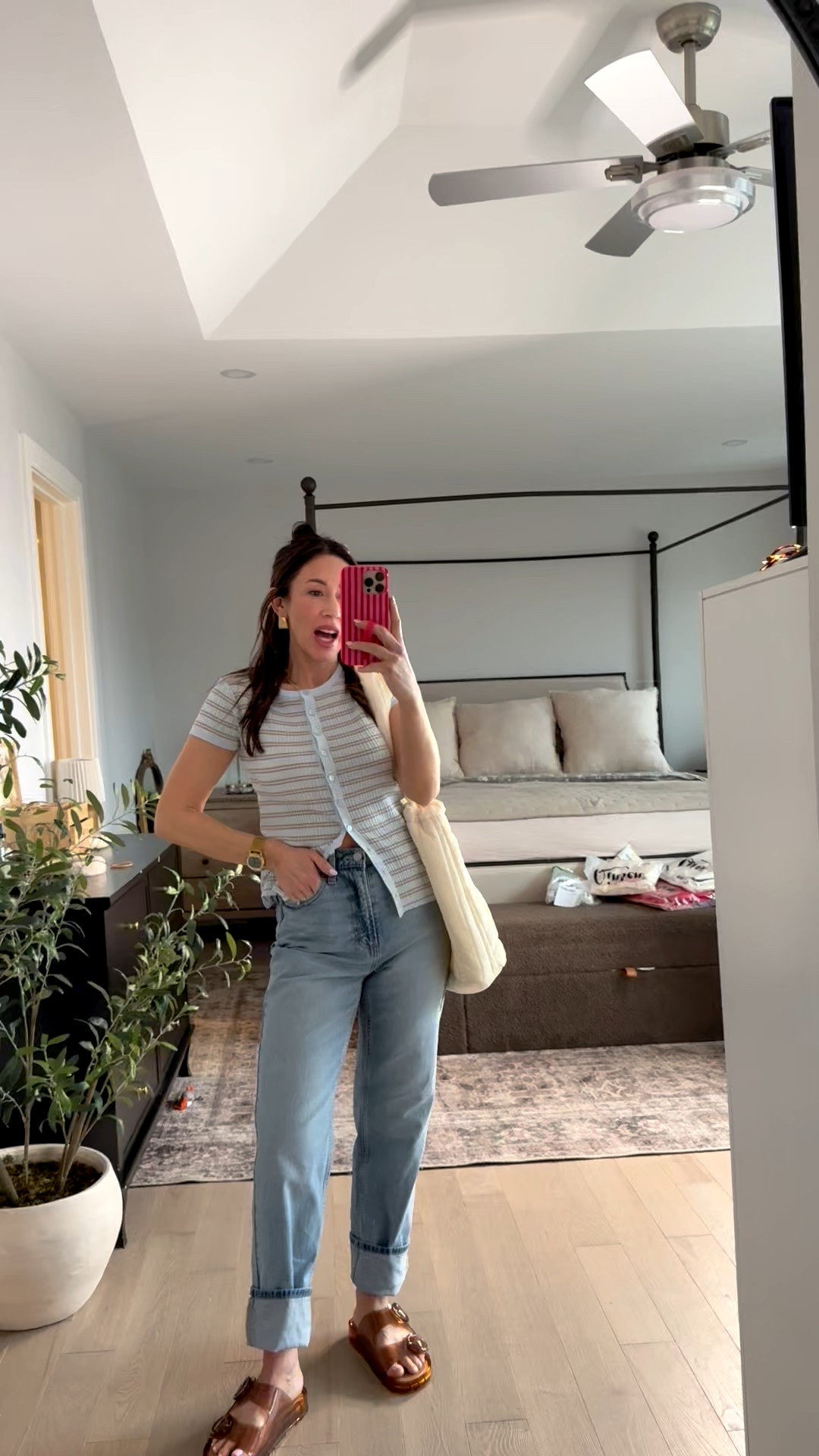 This top isn’t available yet online. These jeans are bag have been my go to favorite 
Target style 

#LTKSeasonal #LTKFindsUnder50 #LTKPetite