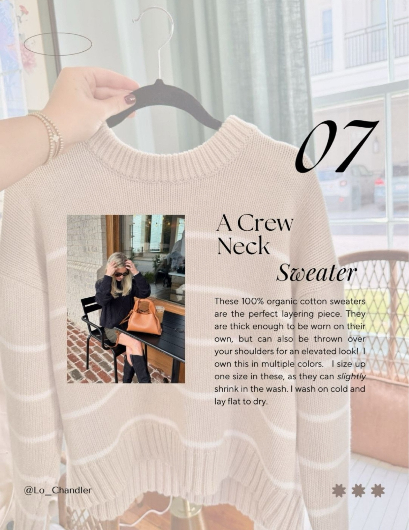 This crew neck sweater has been on repeat for me! It is 100% organic cotton and makes for perfect layering. I size up one size in these because they can shrink the wash, and I lay mine flat to dry 



Fall outfit 
Fall sweater
Layering 

#LTKFindsUnder100 #LTKWorkwear #LTKStyleTip