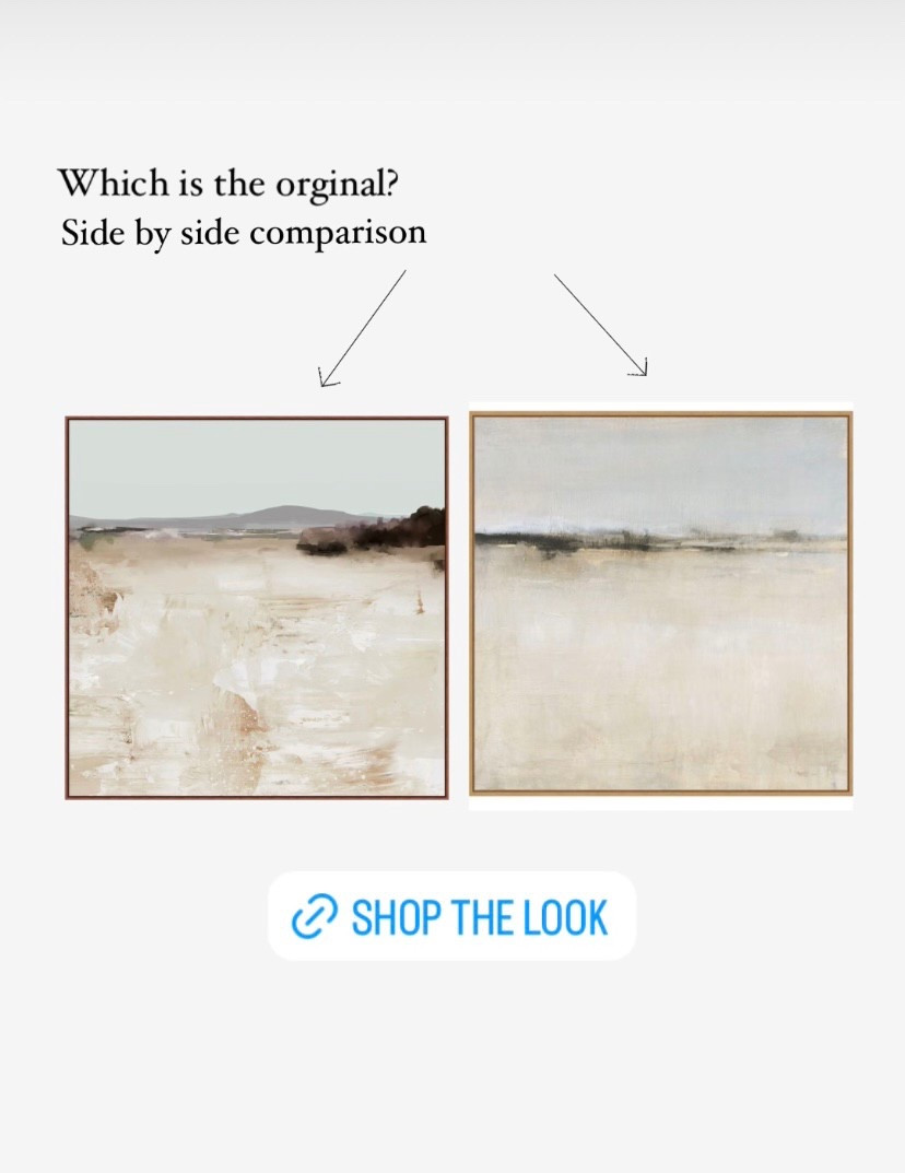 McGee and Co large scale landscape artwork look alike- one is well over $1000 and one is under $200 and completely customizable 

#LTKHome #LTKSaleAlert #LTKFamily