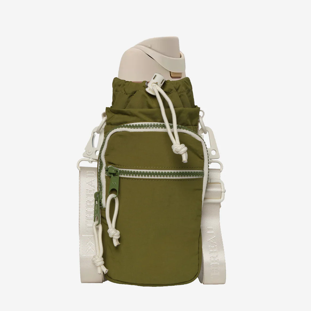 Olive - Water Bottle Sling Bag | Thread Wallets