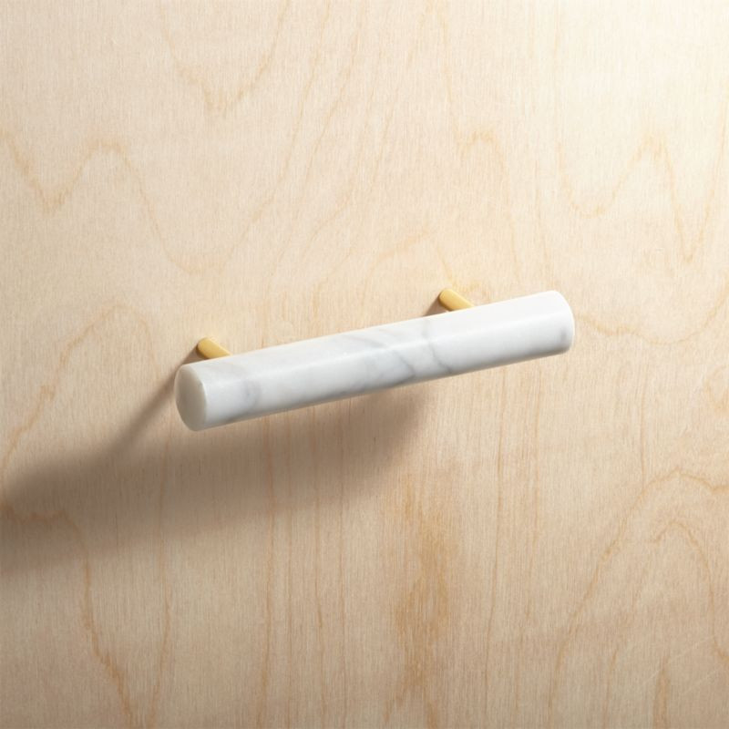 3" White Marble Handle + Reviews | CB2 | CB2