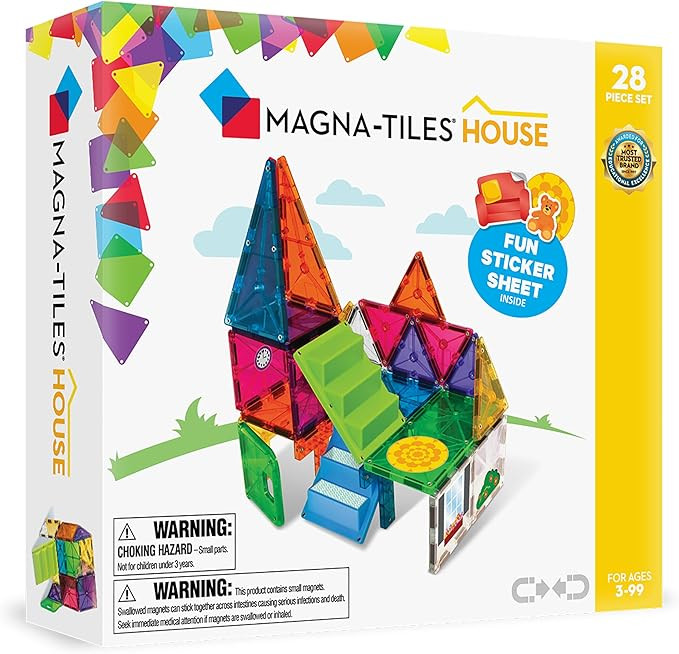 MAGNA-TILES House 28-Piece Magnetic Construction Set, The ORIGINAL Magnetic Building Brand | Amazon (US)