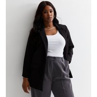 Women's Plus Size Black Oversized Blazer Curves New Look | New Look (UK)