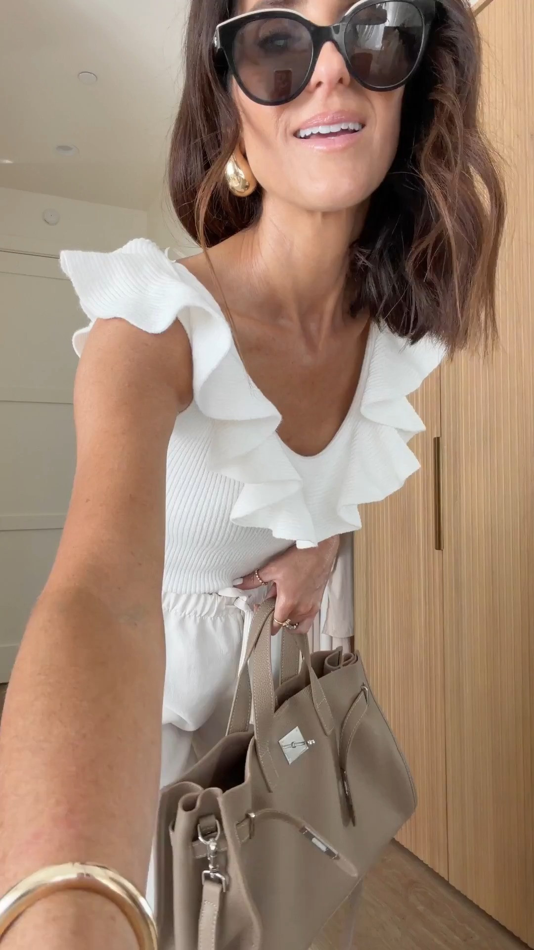 Always in the hunt for going out tops and this one is so cute and feminine! I’m just shy of 5-7” wearing the size XS top and pants #stylinbyaylin #aylin #Target 

 #LTKgrwm #LTKootd #LTKSeasonal