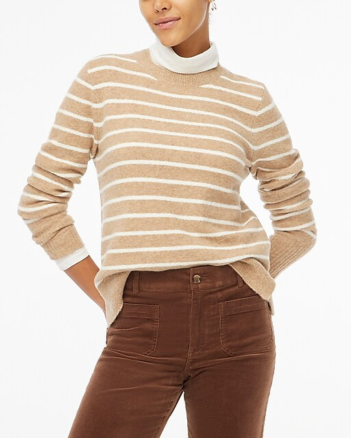 Striped crewneck sweater in extra-soft yarn | J.Crew Factory