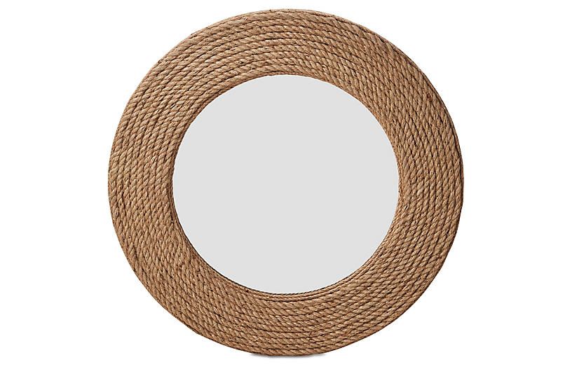 Quincy Rope Wall Mirror, Natural | One Kings Lane