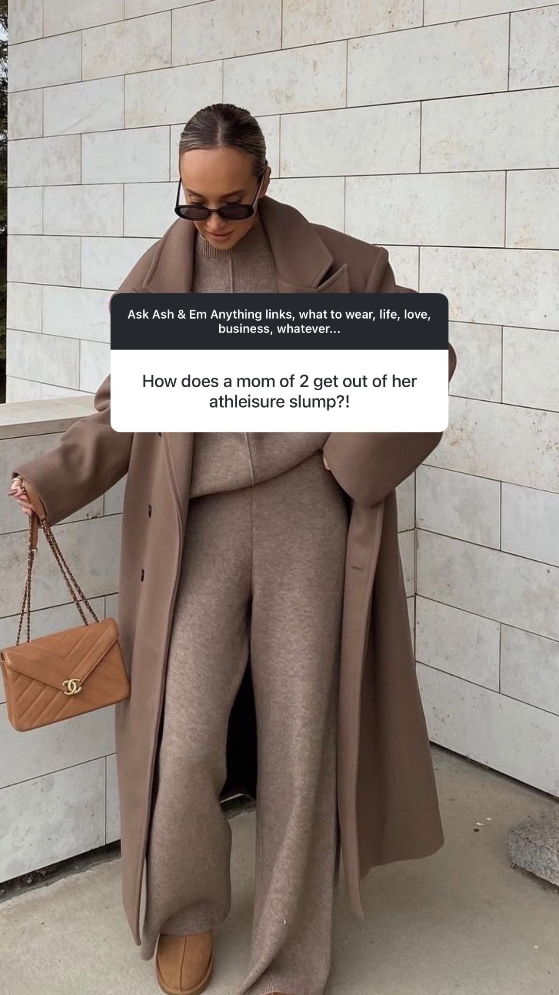 Best way to get out of an atheisure or loungewear slump is to make sure you’re buying pieces that look elevated and put together. Nice accessories always make me feel a little bit more “dressed up” - this time of year a cute beanie, scarf of coat will do wonders! 