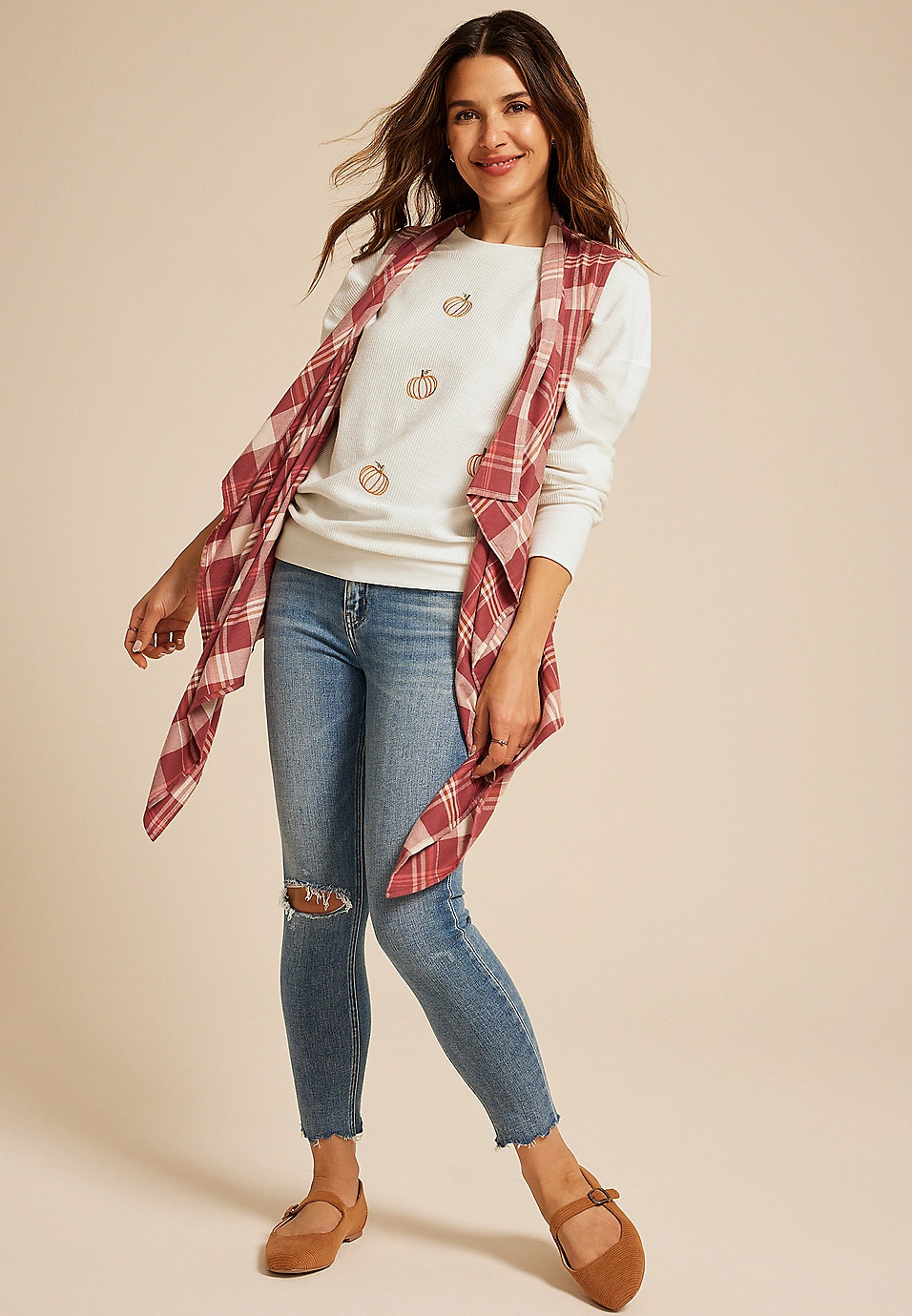 Pumpkin Patch Embroidered Relaxed Fit Sweatshirt | Maurices