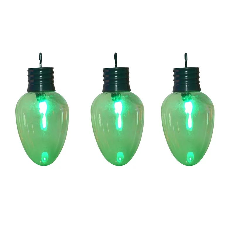 Holiday Time Giant Green LED Christmas Bulb, 14-inches, Set of 3 | Walmart (US)