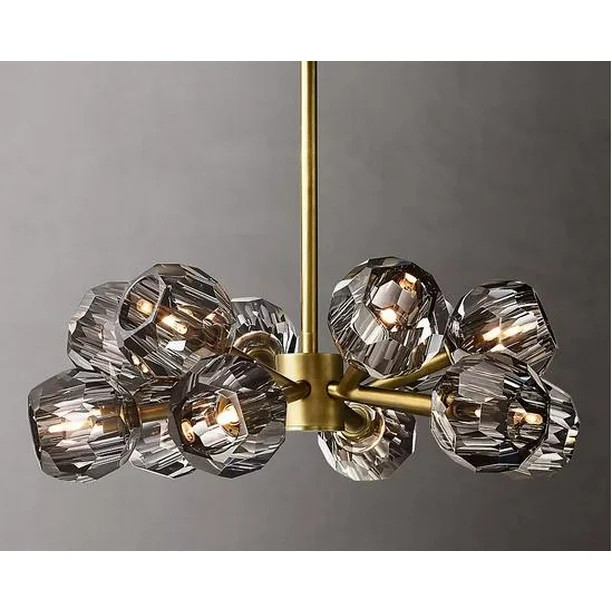 AFANQI 23.5" Crystal Chandelier Pearlyblack Pendant Light Satellite Style 12 Lights Lamp Bronze C... | Walmart (US)
