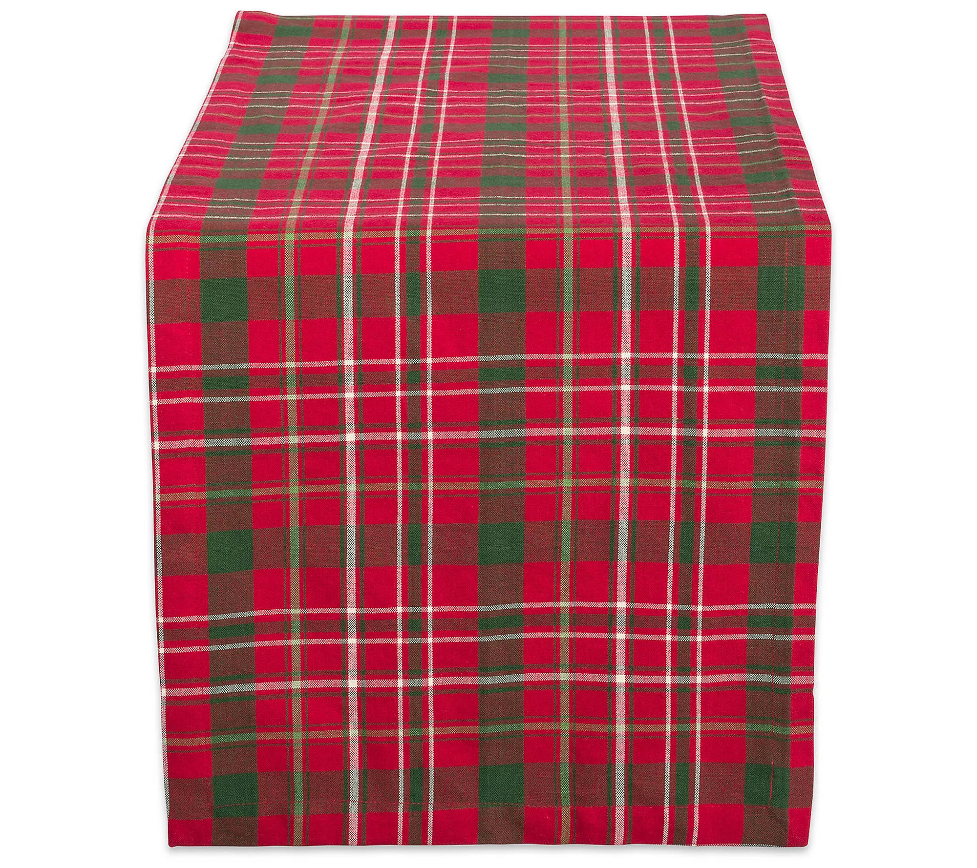 Design Imports Tartan Holiday Plaid Table Runne r 14"" x 108 | QVC