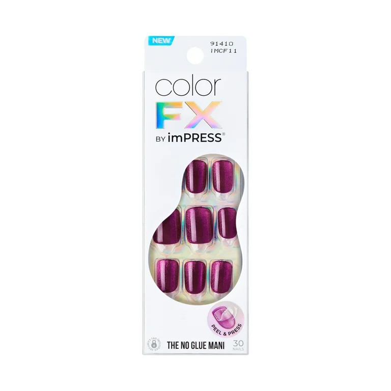 KISS imPRESS  Press on Nails, Levels, Pink, Short Squoval, 30 Count | Walmart (US)