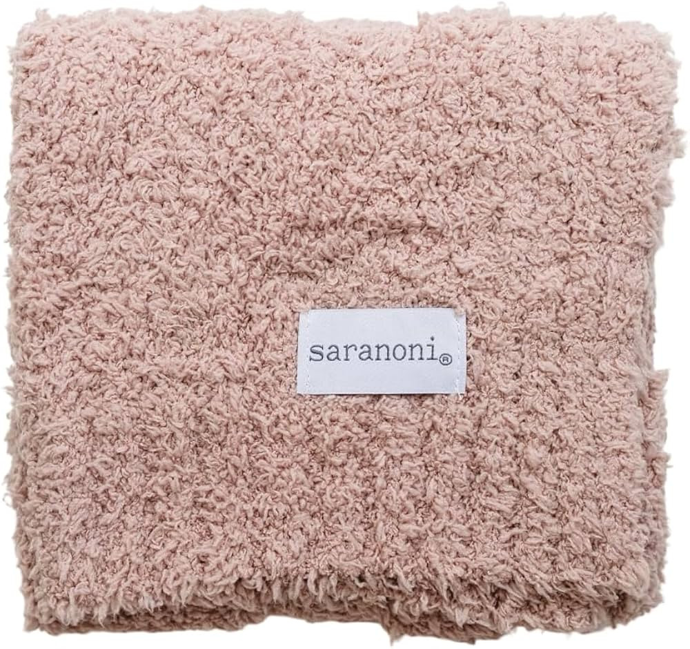 SARANONI Bamboni Luxury Baby Blanket, Breathable & Soft Plush Blanket for Infant Boys & Girls (Pi... | Amazon (US)