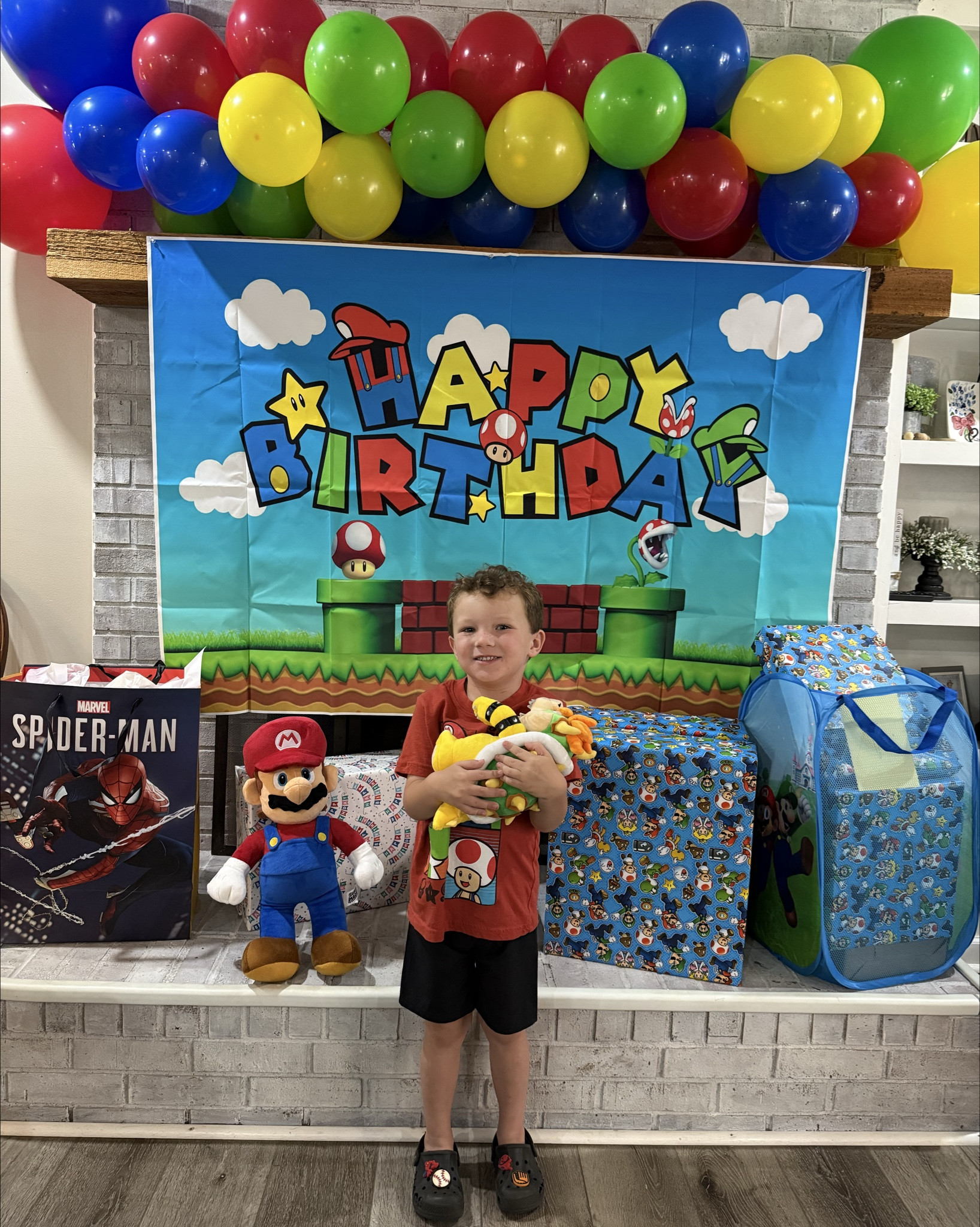 It’s my baby boy’s 4th birthday week! We celebrated last weekend with a Mario party & it turned out so cute! It was full of fun colors & Mario touches. ❤️🎉💙

#LTKFamily #LTKParties #LTKKids