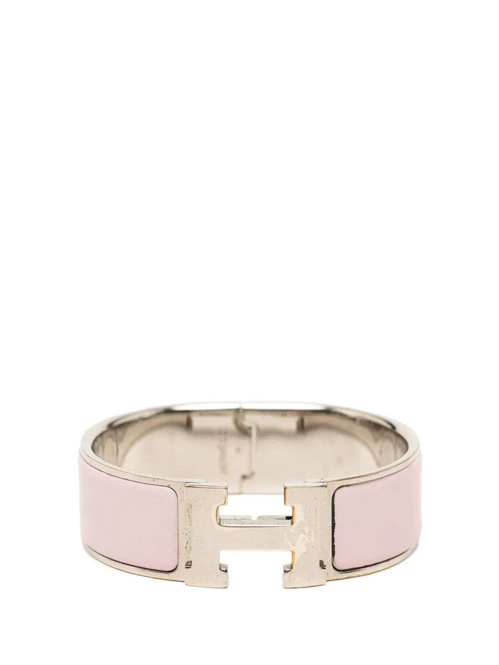 Hermès Pre-Owned 2000-2026 Wide Enamel Clic Clac H Bracelet PM costume bracelet - Pink | Farfetch Global