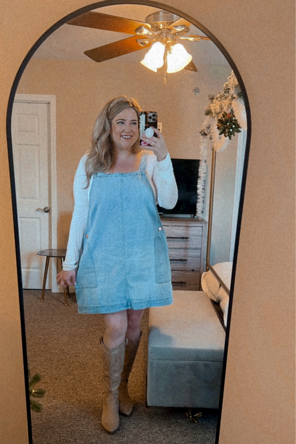 Subs out, knees out! I’ve definitely gotten lots of wear out of these three items! Target came through with the overall dress and boots, and Amazon, with the bodysuit. 