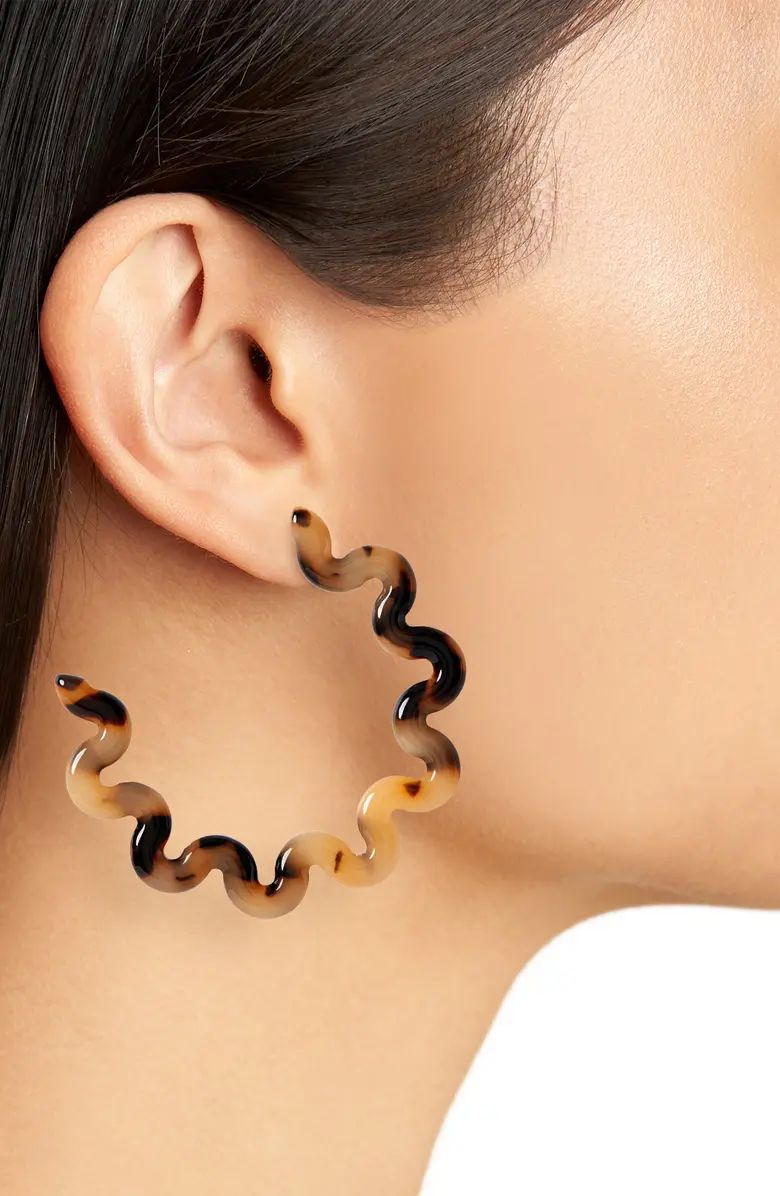 x Atlantic-Pacific Oversize Squiggle Hoop Earrings | Nordstrom