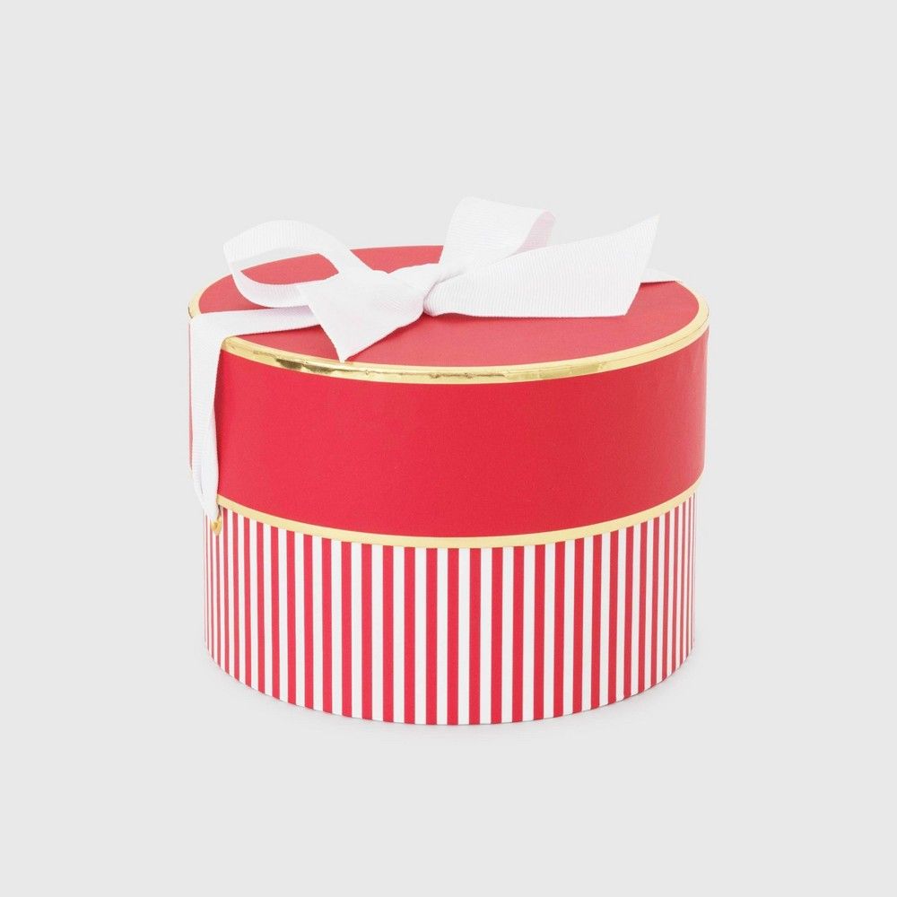 Red & White Stripe Small Round Box - Sugar Paper™ | Target
