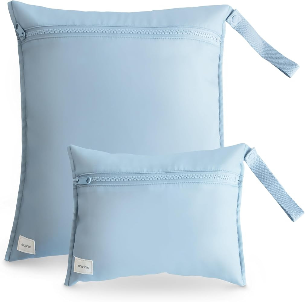 mushie Water Resistant Wet Bags | Large & Small Reusable Storage Bag for Baby Items and Travel | ... | Amazon (US)