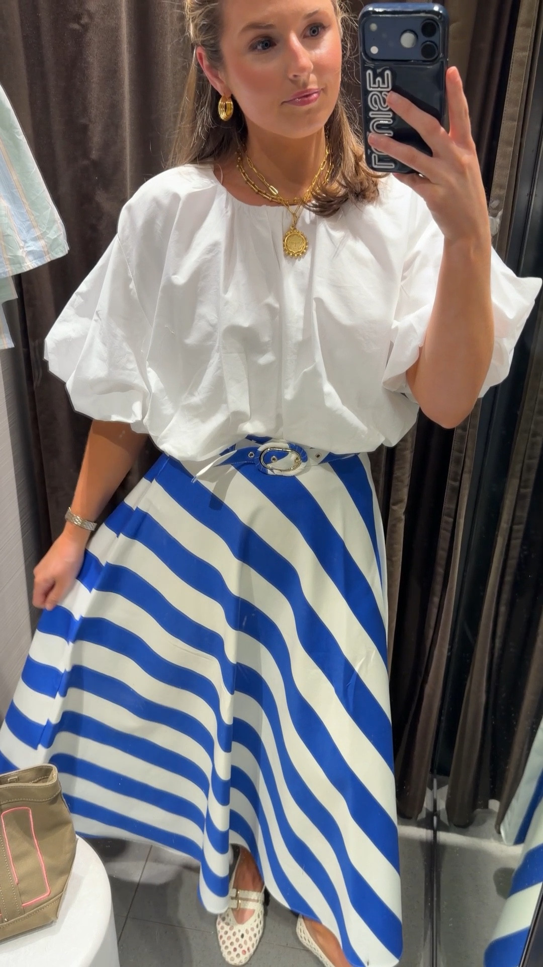 Cute new arrivals at Zara! Wearing an XS in top and S in skirt 