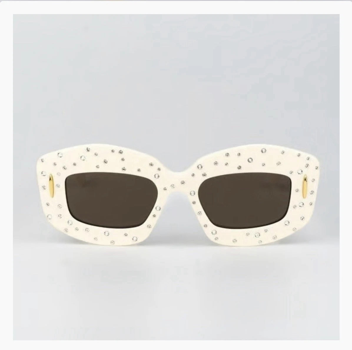 Loewe Women Sunglasses Ivory White Pave LW4114IS ANAGRAM 25E NEW | eBay US