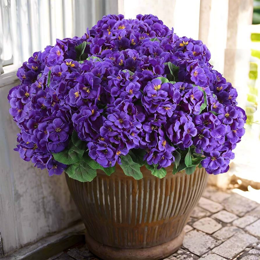 Hananona Artificial Geranium Flowers for Outdoors Geranium Silk Flowers Outdoor UV Resistant Gard... | Amazon (US)