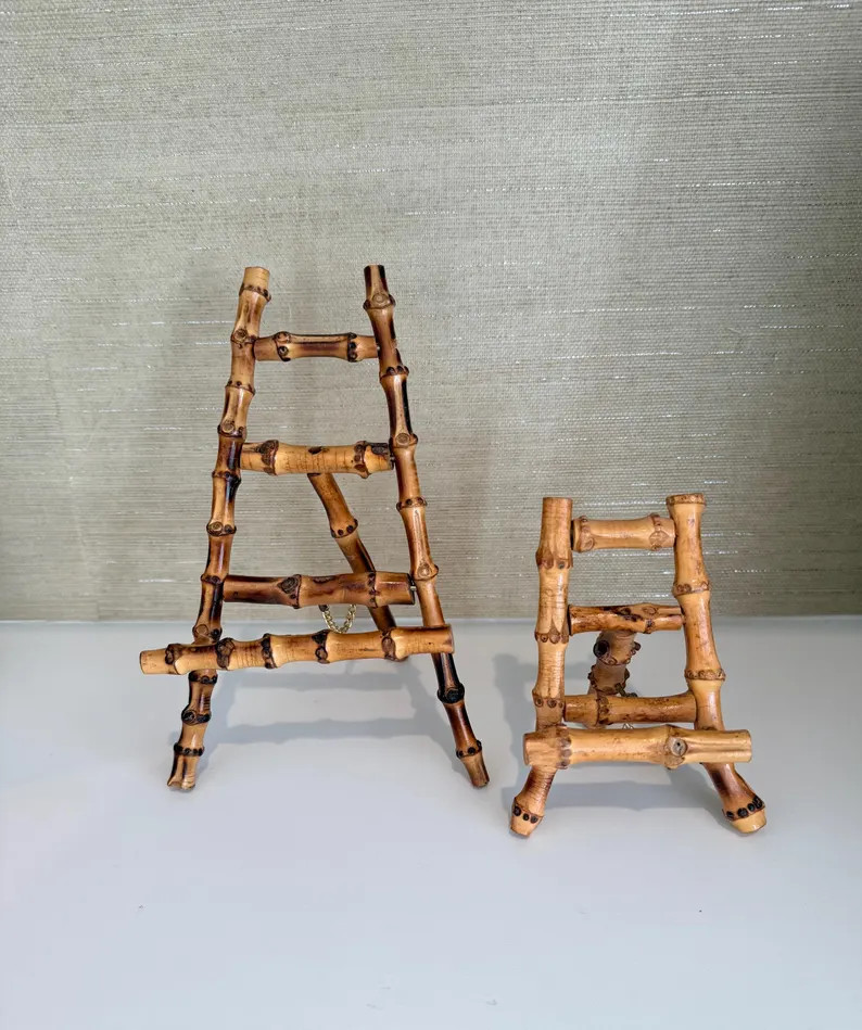 Bamboo Photo Frame Easel--Chinoiserie--Small Easel--Real Bamboo Photo Easel--Small Photo Easel--V... | Etsy (US)