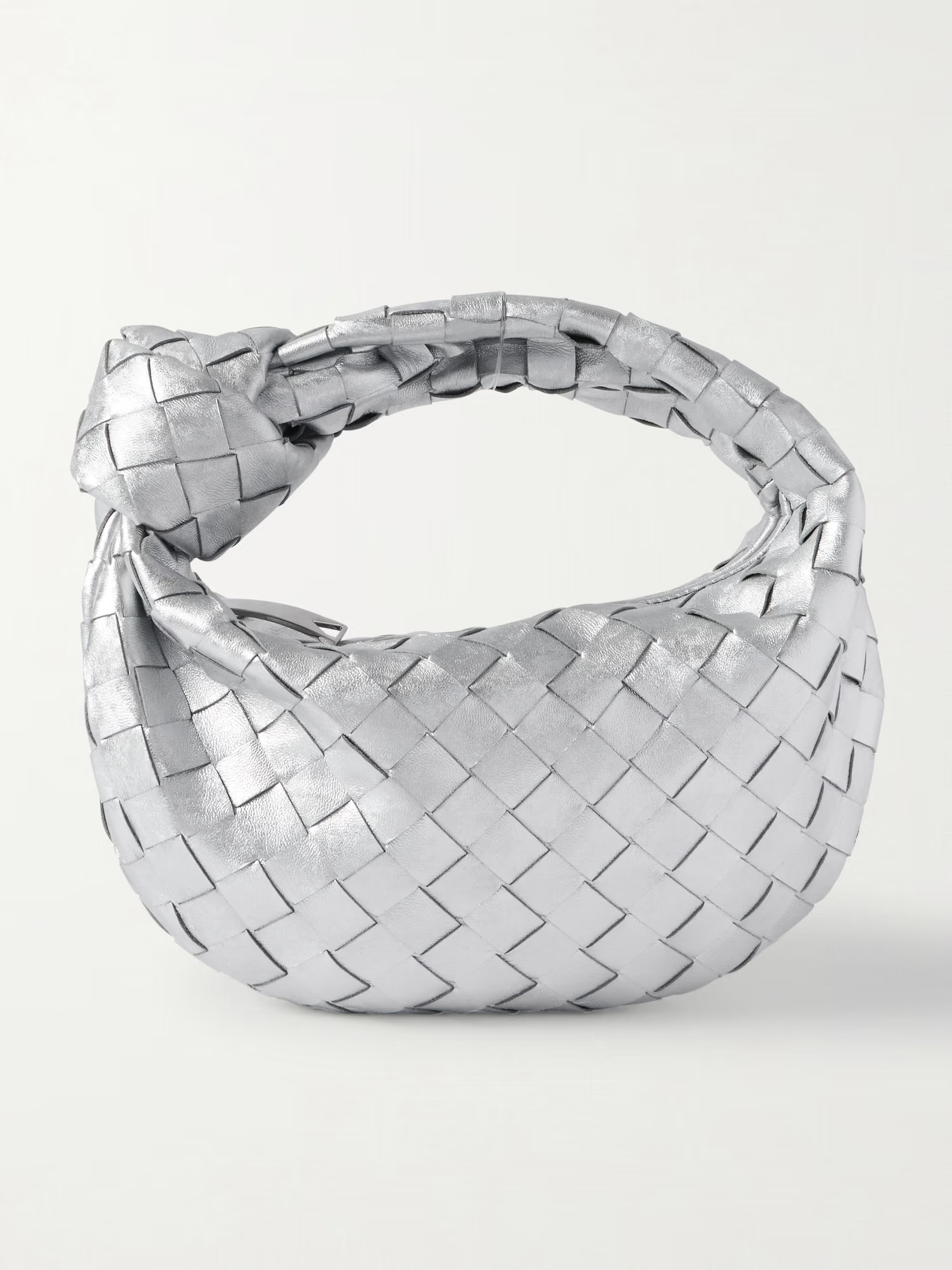 Jodie mini knotted intrecciato distressed metallic leather tote | NET-A-PORTER (UK & EU)